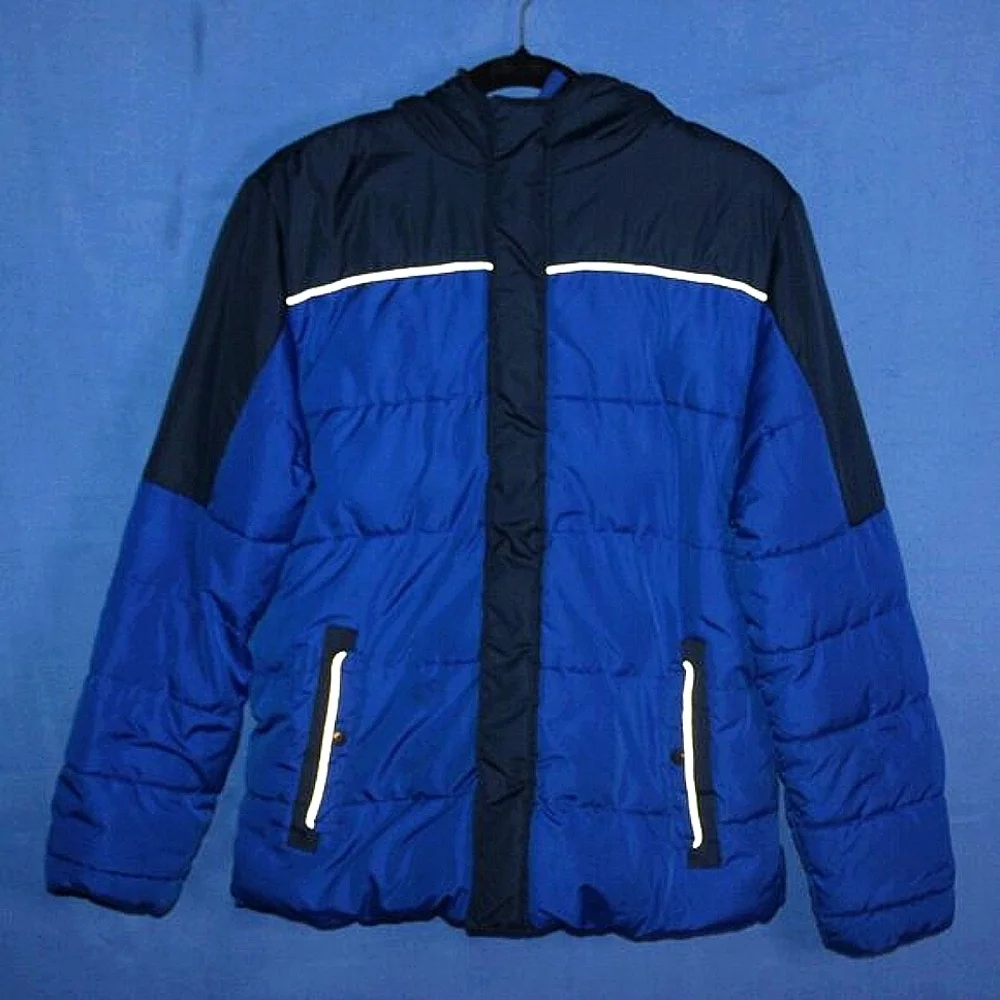 SWISS TECH Puffer Jacket Blue Colorblock XL